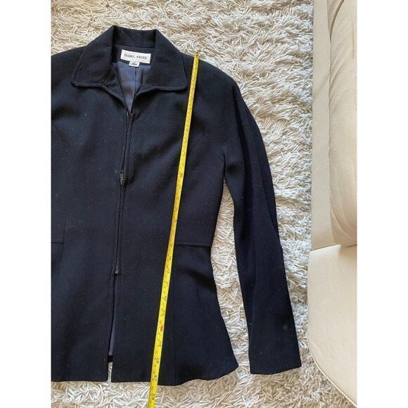 Vintage Isabel Ardee Blazer Top Zip Up Black Wool 10 - Picture 6 of 8